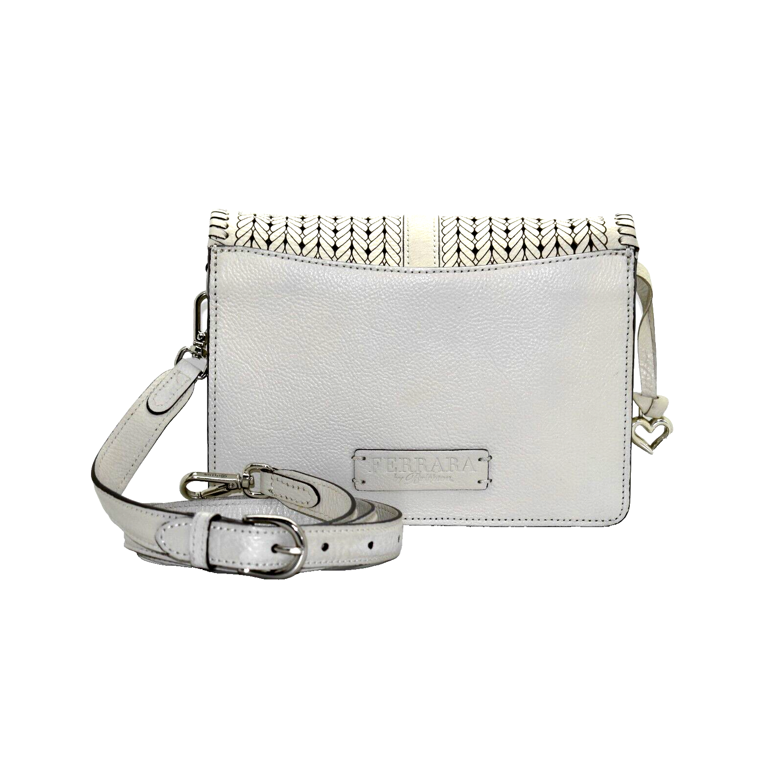 C0 New Brighton Odette Ferrara Santorini White Leather Shoulder Flap Bag $378